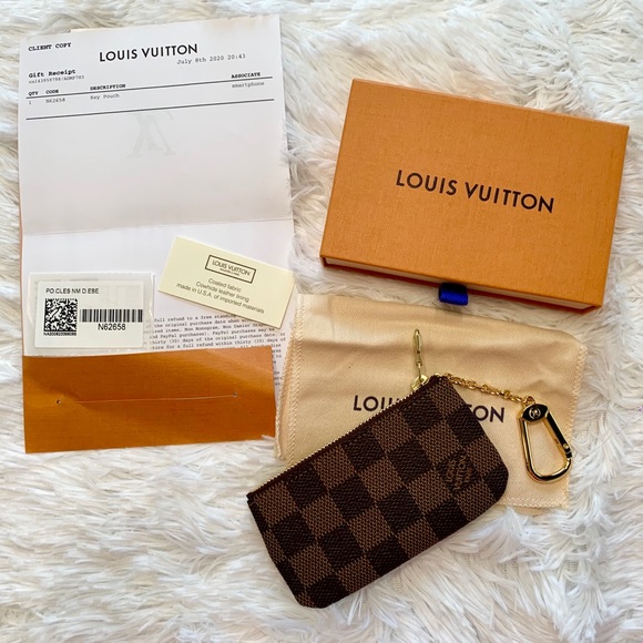 lv key pouch damier ebene